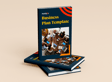 Three stacked books with a cover titled 