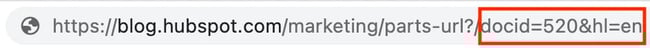 Url parts: parameters