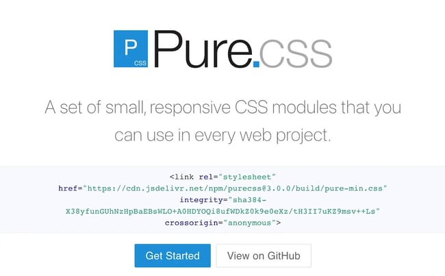 css framework, pure css
