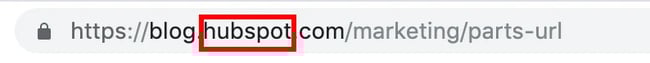 Url parts: second-level domain