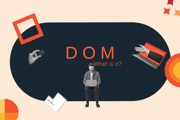 person on computer learning dom